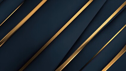 Diagonal gold lines on dark navy blue layered background
