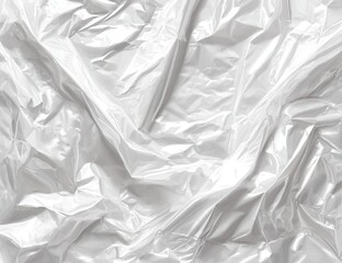 Obraz premium Wrinkled, translucent white plastic sheet