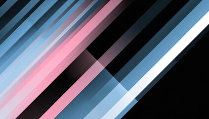 Obraz premium Abstract design with diagonal, translucent, colored stripes on a black background