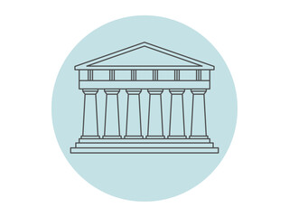 Acropolis Athens icon. Landmark outline icon. Simple vector illustration in modern thin line style.