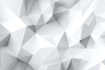 Obraz premium Abstract 3D polygonal surface, light gray and white