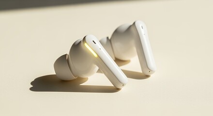 Elegant White Wireless Earbuds: Modern Audio