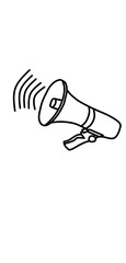 vector illustration of a megaphone