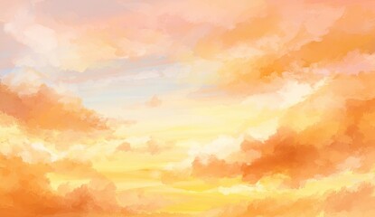 Soft, warm sunset cloudscape