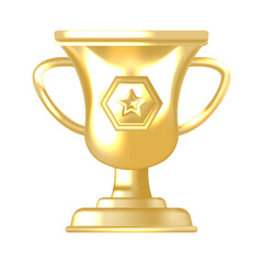Golden Victory Cup Icon Best for Competitions Badges Apps and E-Sport Achievements