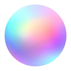 Obraz premium Abstract, vibrant, iridescent sphere with a soft, gradient blend of pastel colors