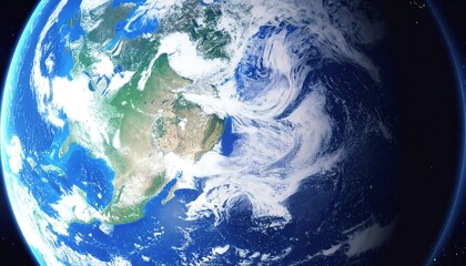 Fototapeta premium Earth Planet with North America View.