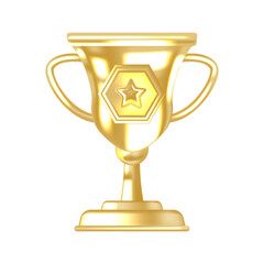 Bright Gold Trophy Award Perfect for Badges Medals and Premium Gaming UI Components