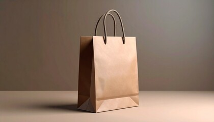 Image of a single brown paper bag stretched out over the handle