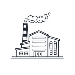 vector illustration of a factory