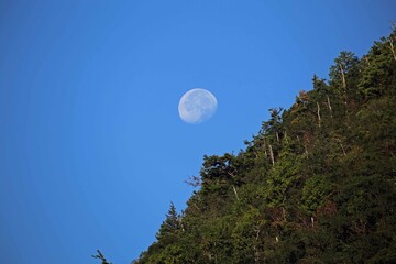 道の駅十津川郷からの満月