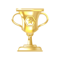 Shimmering Gold Award Cup Perfect for E-Sports Badges Apps and Online Competition Prizes