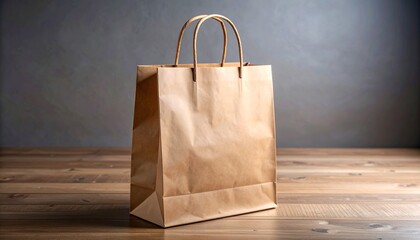 Image of a single brown paper bag stretched out over the handle
