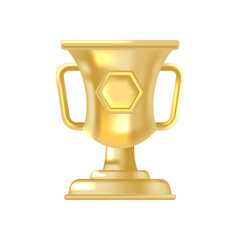 Metallic Gold Trophy Icon Great for Game Rewards Event Badges and Premium Interface Elements