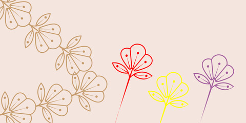 Luxury floral golden line art wallpaper. Elegant gradient gold magnolia flowers pattern background. Design illustration for decorative, card, home decor, invitation, packaging, print, cover, banner.