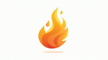 Abstract Orange and Yellow Flame Logo Design fire