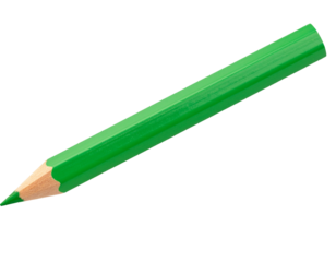 Green Drawing Pencil with Shadow – Transparent PNG