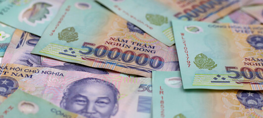 Five hundred thousand dong banknotes