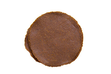 Fermented soybean discs, known as “Thua Nao,” a traditional Thai seasoning used to enhance flavor in Northern cuisine.