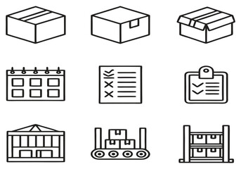 Shipping and Logistics Icons package delivery