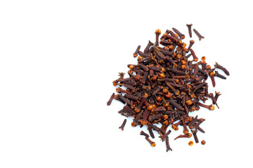 A spice of dried cloves, herbal medicine plant