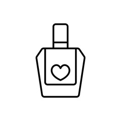 Nail polish bottle icon, isolated vector line icon on a white background. Trendy and modern design.