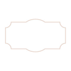 おしゃれで可愛いシンプルなピンクの装飾フレームイラスト