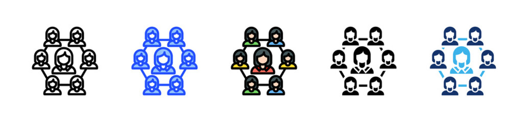 Enterprise Network Icon Collection With Multiple Styles