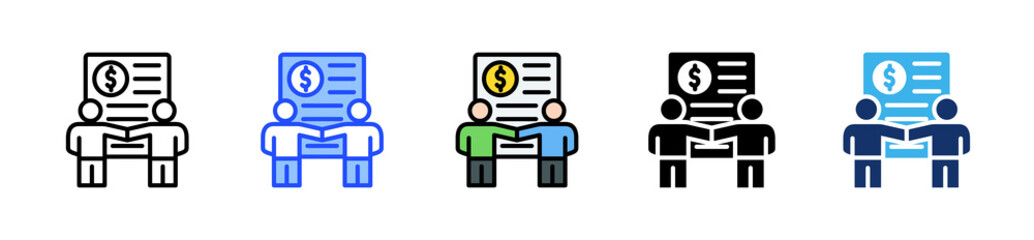 Corporate Deal Icon Collection With Multiple Styles