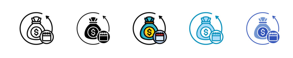 Loan Repayment  Icon Set Multiple Style Collection
