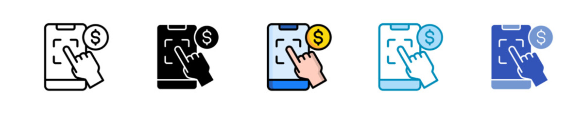 Biometric Verification  Icon Set Multiple Style Collection
