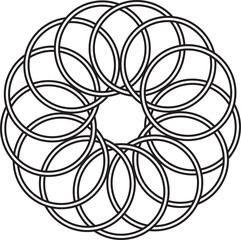 Set of various overlapping elements. Geometric design