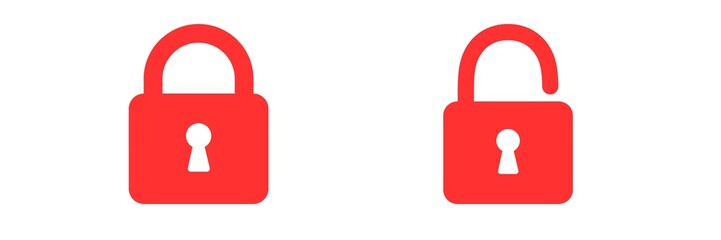 Set of lock icons, sst of pad lock icons 
