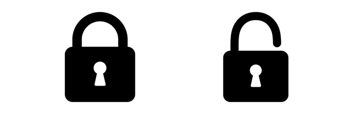 Set of lock icons, sst of pad lock icons 