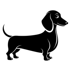 Minimal Dachshund Silhouette Vector