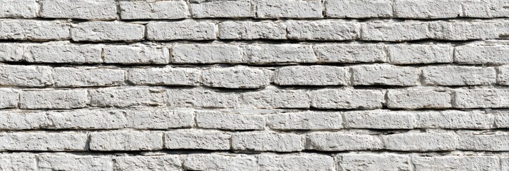 Whitewashed brick wall, showing regular rows of rectangular blocks