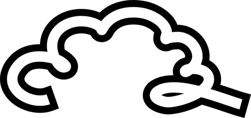 Cloud bold line. Element design