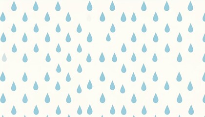 Seamless pattern featu light blue raindrops falling on a white background, perfect for weather, precipitation, and nature-themed design projects