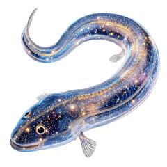 Obraz premium Celestial Eel A Cosmic Aquatic Creature