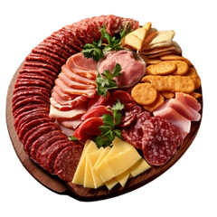 Elegant Deli Meat Platter with Cheese and Crackers, Appetizer Board for Entertaining