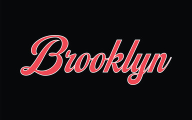 University, New York typography, t-shirt graphics. Vector illustration Brooklyn varsity