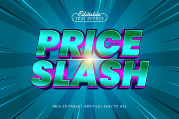 price slash editable text effect with a discount and sale text style
