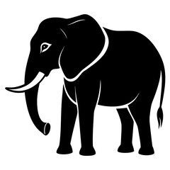 Majestic Elephant Silhouette Vector