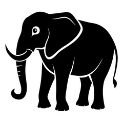 Majestic Elephant Silhouette Vector