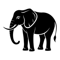 Majestic Elephant Silhouette Vector