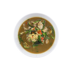 Flavorful Curry Bowl: This top-down shot features a vibrant bowl of flavorful curry, showcasing a harmonious blend of ingredients, and inviting the viewer into a world of taste and aroma.