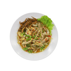 Delicious Appetizer Delight: A vibrant and tempting culinary masterpiece, expertly arranged on a pristine white plate. This dish, a visual feast of flavors, promises an exquisite dining experience.