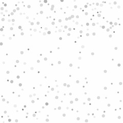 A white background with many small gray dots of various sizes scattered