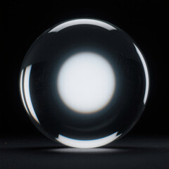 Glass ball on a black background