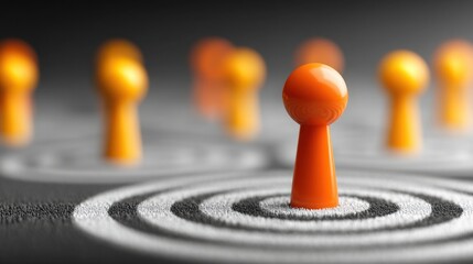 Dart hitting bullseye symbolizing precision, focus, and achievement in competitive environments and goals